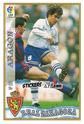 Sticker 292. ARAGóN - Las Fichas De La Liga 1997-1998 - Mundicromo