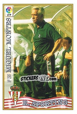 Sticker 298. MIGUEL MONTES - Las Fichas De La Liga 1997-1998 - Mundicromo