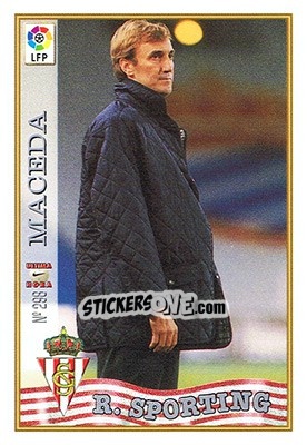 Sticker 298. U.H. MACEDA - Las Fichas De La Liga 1997-1998 - Mundicromo