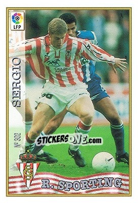 Sticker 302. SERGIO - Las Fichas De La Liga 1997-1998 - Mundicromo