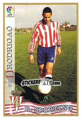 Sticker 305. U.H. RODRIGAO - Las Fichas De La Liga 1997-1998 - Mundicromo