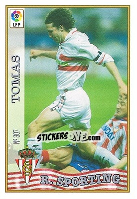Sticker 307. TOMÁS - Las Fichas De La Liga 1997-1998 - Mundicromo