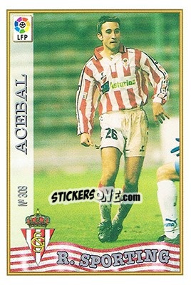 Figurina 308. ACEBAL - Las Fichas De La Liga 1997-1998 - Mundicromo