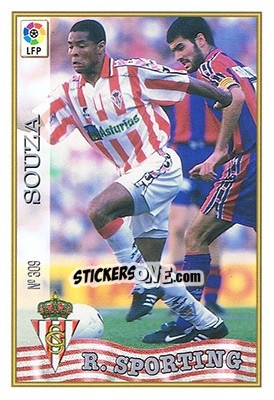 Sticker 309. SOUZA - Las Fichas De La Liga 1997-1998 n. 451 - Mundicromo