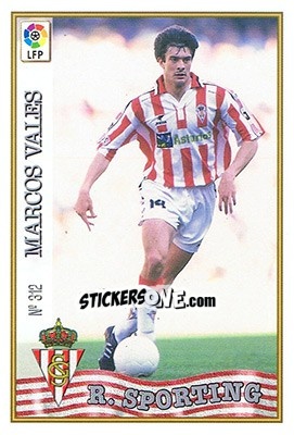 Sticker 312. MARCOS VALES - Las Fichas De La Liga 1997-1998 - Mundicromo