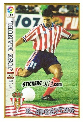 Sticker 312. U.H. JOSE MANUEL - Las Fichas De La Liga 1997-1998 n. 458 - Mundicromo