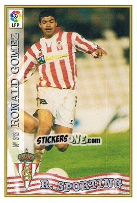 Sticker 313. RONALD GóMEZ - Las Fichas De La Liga 1997-1998 - Mundicromo
