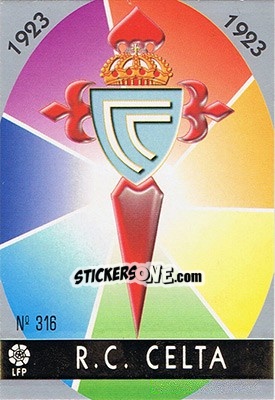 Cromo 316. ESCUDO - Las Fichas De La Liga 1997-1998 - Mundicromo