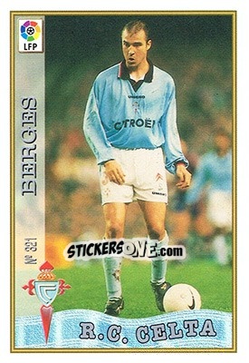Sticker 321. BERGES - Las Fichas De La Liga 1997-1998 - Mundicromo