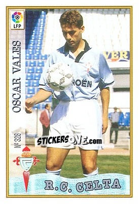 Sticker 328. óSCAR VALES - Las Fichas De La Liga 1997-1998 - Mundicromo