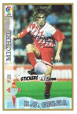 Sticker 329. MICHEL - Las Fichas De La Liga 1997-1998 - Mundicromo