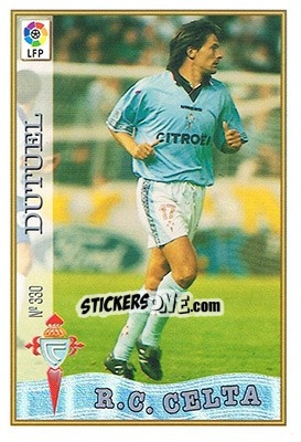Sticker 330. DUTUEL - Las Fichas De La Liga 1997-1998 - Mundicromo