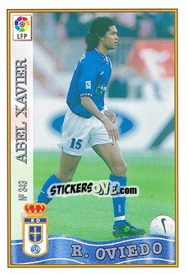 Sticker 343. ABEL XABIER - Las Fichas De La Liga 1997-1998 - Mundicromo