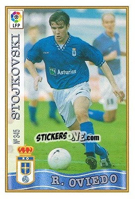 Sticker 345. STOJKOVSKI - Las Fichas De La Liga 1997-1998 - Mundicromo