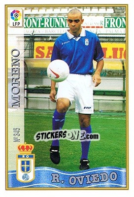 Cromo 345. MORENO - Las Fichas De La Liga 1997-1998 - Mundicromo