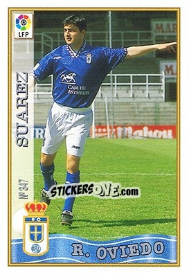 Sticker 347. SUÁREZ - Las Fichas De La Liga 1997-1998 - Mundicromo
