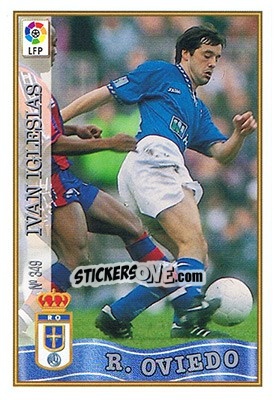 Sticker 349. IVÁN IGLESIAS - Las Fichas De La Liga 1997-1998 - Mundicromo