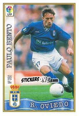 Figurina 350. PAULO BENTO - Las Fichas De La Liga 1997-1998 - Mundicromo