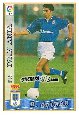 Sticker 351. IVÁN ANIA - Las Fichas De La Liga 1997-1998 - Mundicromo