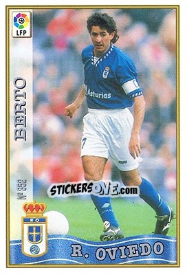 Cromo 352. BERTO - Las Fichas De La Liga 1997-1998 - Mundicromo