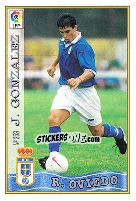 Sticker 353. JUAN GONZÁLEZ - Las Fichas De La Liga 1997-1998 n. 513 - Mundicromo
