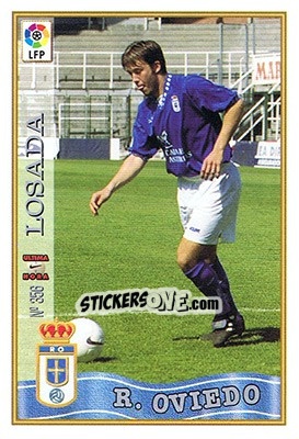 Sticker 356. U.H. LOSADA - Las Fichas De La Liga 1997-1998 - Mundicromo