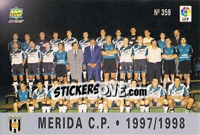 Cromo 359. PLANTILLA - Las Fichas De La Liga 1997-1998 - Mundicromo