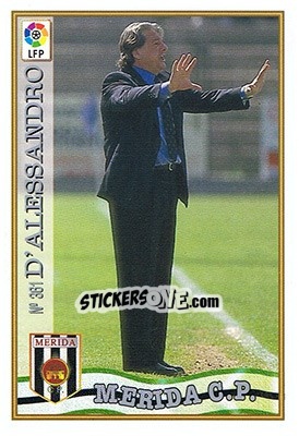 Figurina 361. D'ALESSANDRO - Las Fichas De La Liga 1997-1998 - Mundicromo