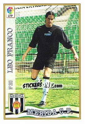 Sticker 363. LEO FRANCO - Las Fichas De La Liga 1997-1998 - Mundicromo