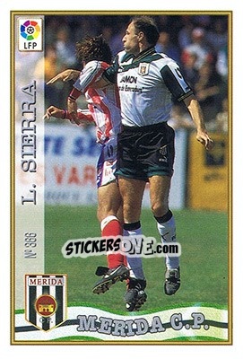 Cromo 366. LUIS SIERRA - Las Fichas De La Liga 1997-1998 - Mundicromo