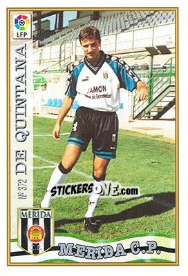 Sticker 372. DE QUINTANA - Las Fichas De La Liga 1997-1998 - Mundicromo