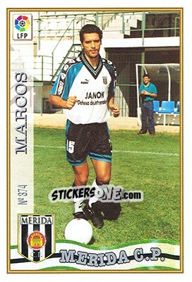 Sticker 374. MARCOS - Las Fichas De La Liga 1997-1998 - Mundicromo