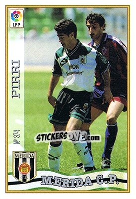 Sticker 374. PIRRI - Las Fichas De La Liga 1997-1998 n. 543 - Mundicromo