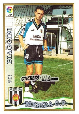 Cromo 375. BIAGINI - Las Fichas De La Liga 1997-1998 - Mundicromo