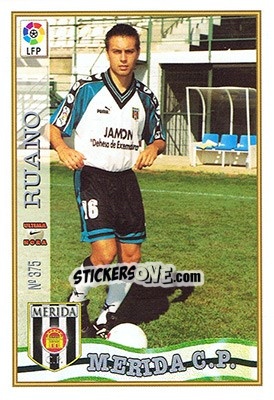 Sticker 375. U.H. RUANO - Las Fichas De La Liga 1997-1998 - Mundicromo