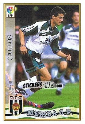 Sticker 376. CARLOS - Las Fichas De La Liga 1997-1998 - Mundicromo