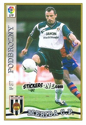 Cromo 377. PODBROZNY - Las Fichas De La Liga 1997-1998 - Mundicromo