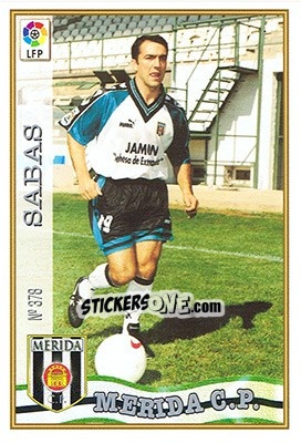 Cromo 378. SABAS - Las Fichas De La Liga 1997-1998 - Mundicromo