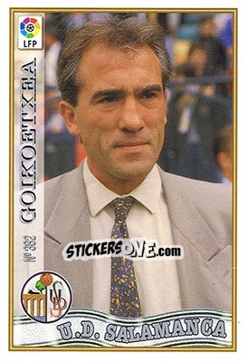 Sticker 382. GOICOETXEA - Las Fichas De La Liga 1997-1998 - Mundicromo
