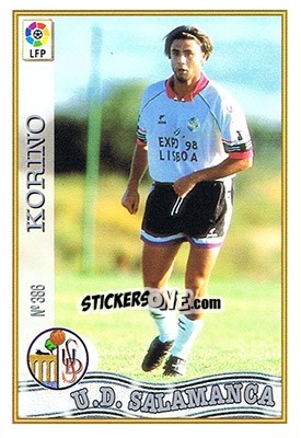 Cromo 386. KORINO - Las Fichas De La Liga 1997-1998 - Mundicromo