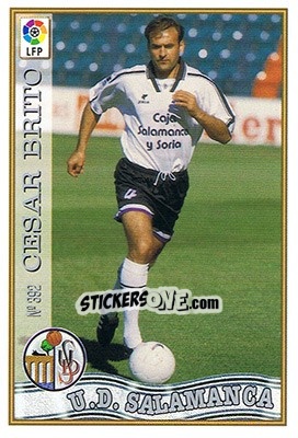 Sticker 392. CéSAR BRITO - Las Fichas De La Liga 1997-1998 - Mundicromo