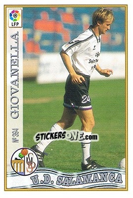 Sticker 394. GIOVANELLA - Las Fichas De La Liga 1997-1998 - Mundicromo