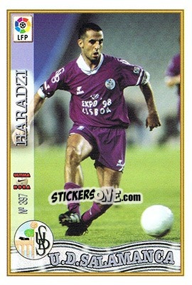 Sticker 397. U.H. HARADZI - Las Fichas De La Liga 1997-1998 - Mundicromo