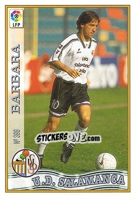 Sticker 398. BARBARÁ - Las Fichas De La Liga 1997-1998 - Mundicromo