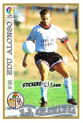 Sticker 399. EDU ALONSO - Las Fichas De La Liga 1997-1998 - Mundicromo