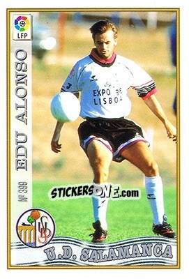 Sticker 399. EDU ALONSO - Las Fichas De La Liga 1997-1998 n. 580 - Mundicromo