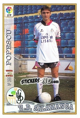 Sticker 399. U.H. GABI POPESCU - Las Fichas De La Liga 1997-1998 - Mundicromo