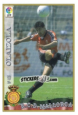 Cromo 408. OLAIZOLA - Las Fichas De La Liga 1997-1998 - Mundicromo