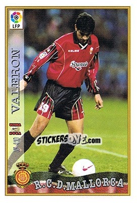 Sticker 410. U.H. VALERóN - Las Fichas De La Liga 1997-1998 - Mundicromo