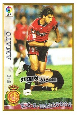 Cromo 418. AMATO - Las Fichas De La Liga 1997-1998 - Mundicromo